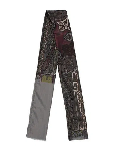 Pre-owned Etro Wool Printed Scarf