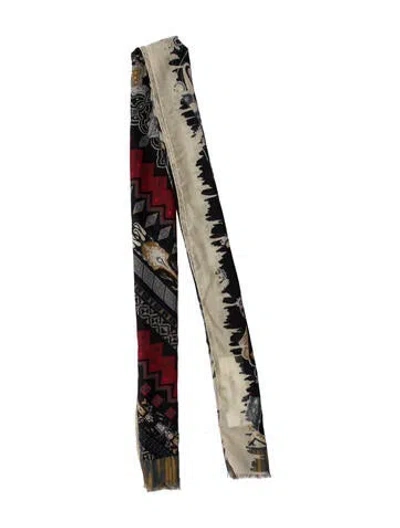 Pre-owned Etro Wool Printed Scarf In Neutral