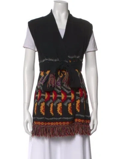 Pre-owned Etro Wool Printed Sweater In Black