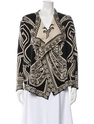 Pre-owned Etro Wool Printed Sweater In Black