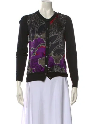Pre-owned Etro Wool Printed Sweater In Black