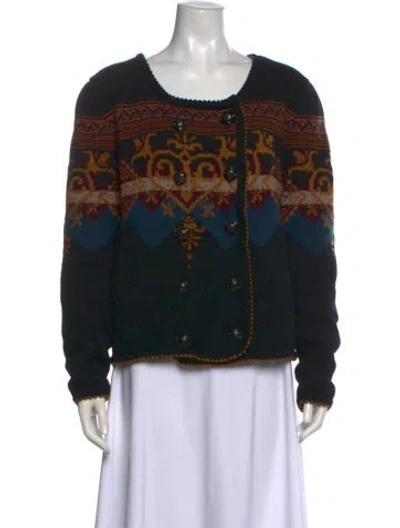 Pre-owned Etro Wool Printed Sweater In Black