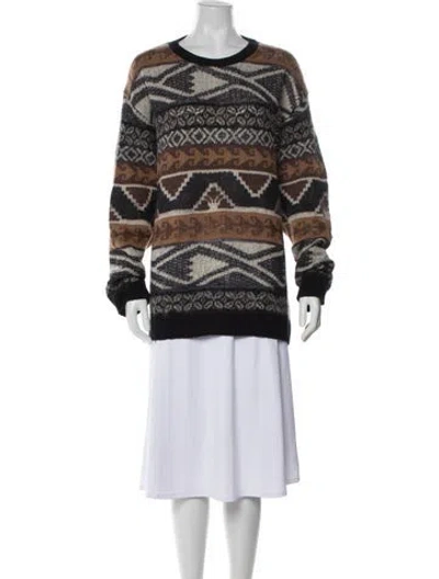 Pre-owned Etro Wool Printed Sweater In Brown