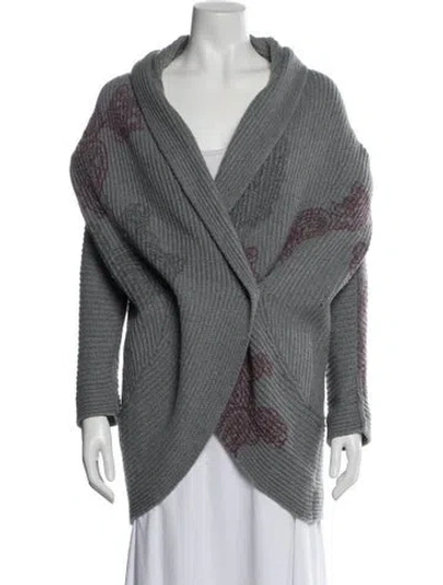 Pre-owned Etro Wool Printed Sweater In Gray