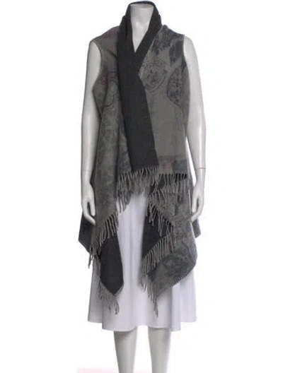Pre-owned Etro Wool Printed Sweater In Gray