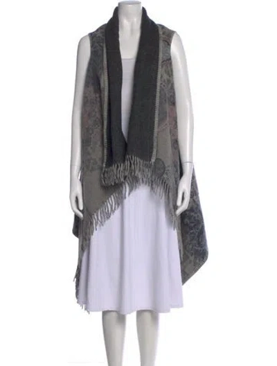 Pre-owned Etro Wool Printed Sweater In Gray