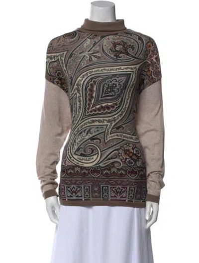 Pre-owned Etro Wool Printed Sweater In Multi