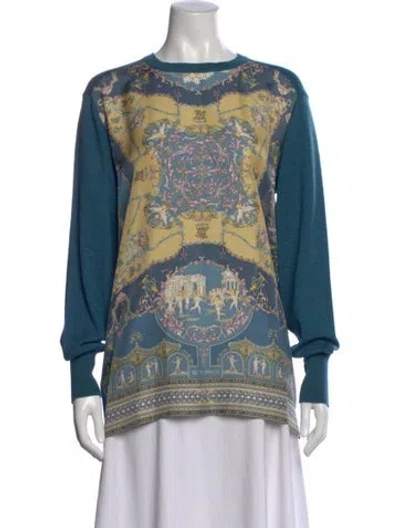 Pre-owned Etro Wool Printed Sweater In Multi