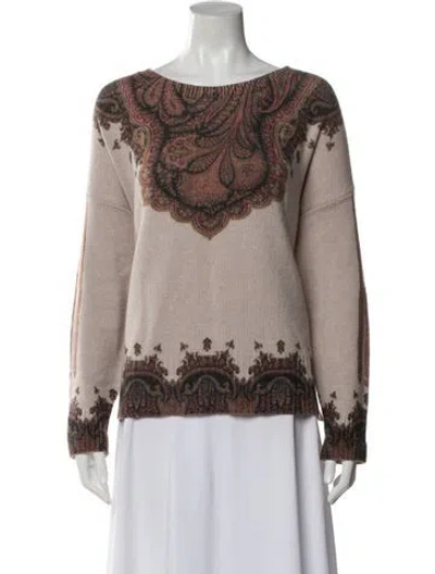 Pre-owned Etro Wool Printed Sweater In Neutral