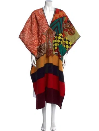 Pre-owned Etro Wool Printed Sweater In Orange