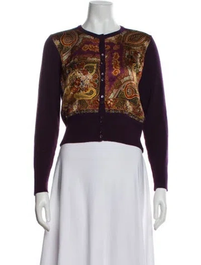 Pre-owned Etro Wool Printed Sweater In Purple