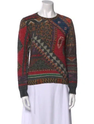 Pre-owned Etro Wool Printed Sweatshirt In Red