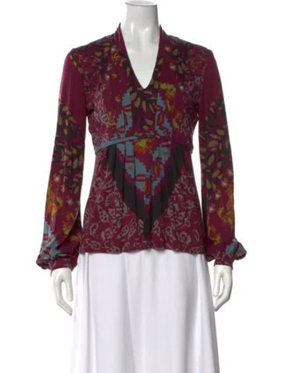 Pre-owned Etro Wool Printed Top In Multi