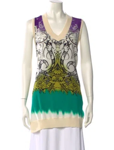 Pre-owned Etro Wool Printed Tunic In Multi