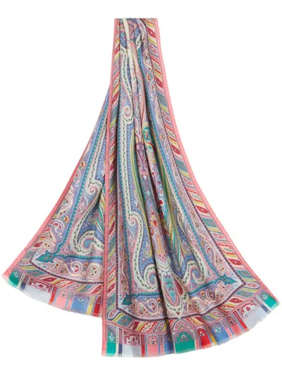 Etro Wool Scarf In Pink