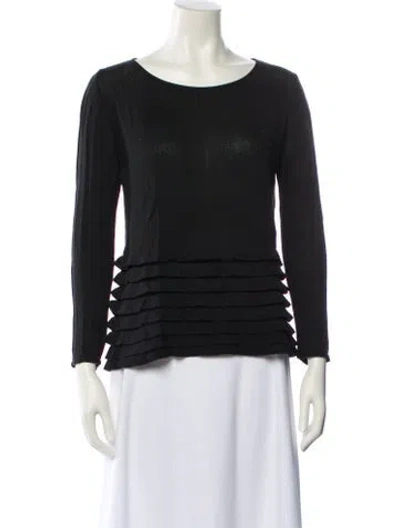 Pre-owned Etro Wool Scoop Neck Sweater In Black