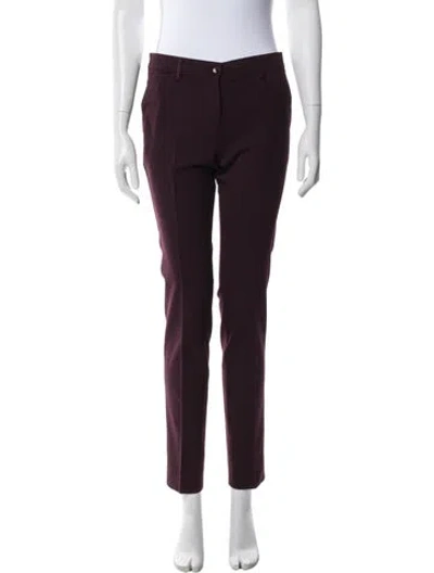 Pre-owned Etro Wool Skinny Leg Pants In Purple