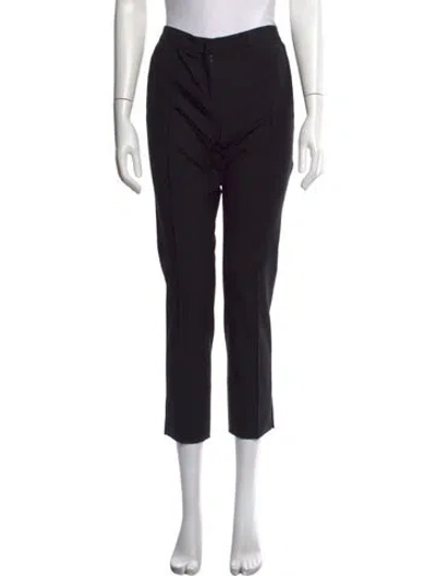Pre-owned Etro Wool Straight Leg Pants In Black
