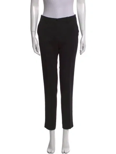 Pre-owned Etro Wool Straight Leg Pants In Black