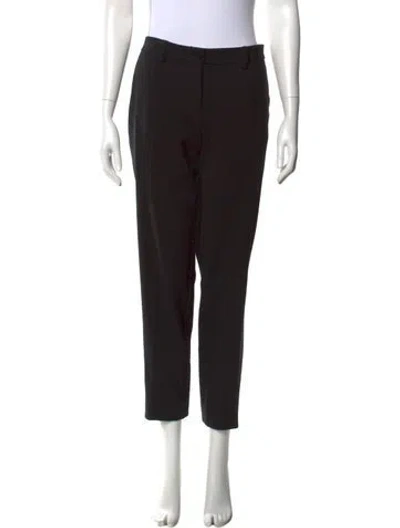 Pre-owned Etro Wool Straight Leg Pants In Black