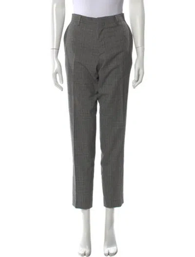 Pre-owned Etro Wool Straight Leg Pants In Black