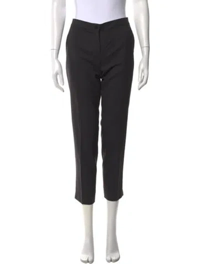 Pre-owned Etro Wool Straight Leg Pants In Black