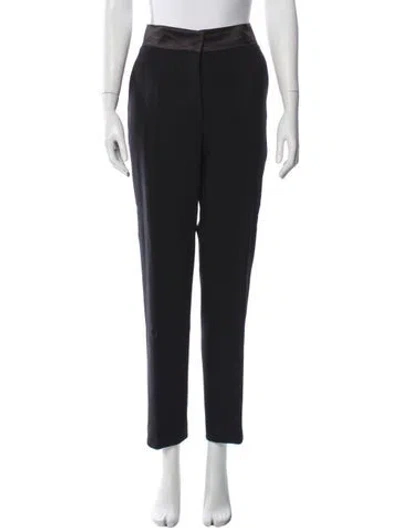 Pre-owned Etro Wool Straight Leg Pants In Black