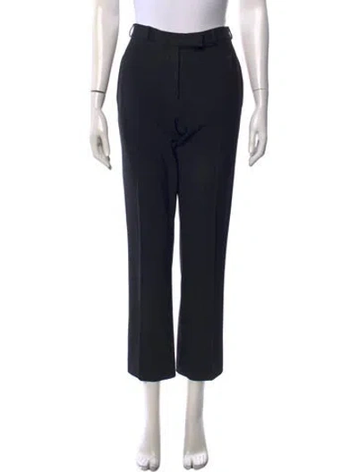Pre-owned Etro Wool Straight Leg Pants In Black
