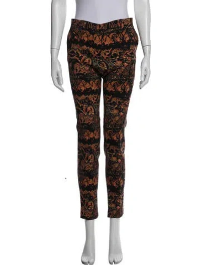 Pre-owned Etro Wool Straight Leg Pants In Black