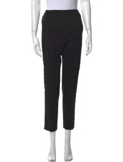 Pre-owned Etro Wool Straight Leg Pants In Black