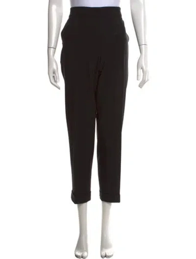 Pre-owned Etro Wool Straight Leg Pants In Black