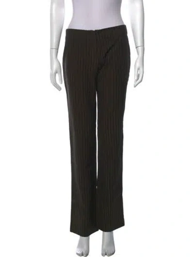 Pre-owned Etro Wool Straight Leg Pants In Black