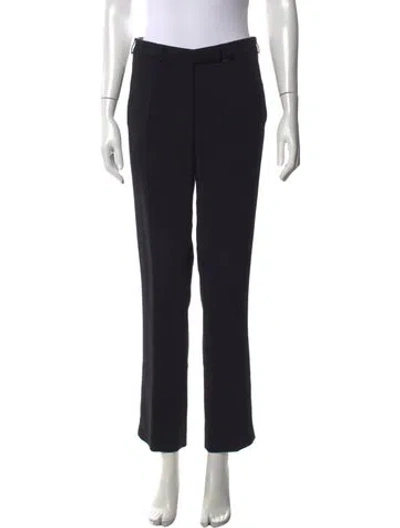 Pre-owned Etro Wool Straight Leg Pants In Black