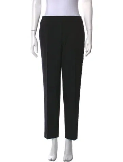 Pre-owned Etro Wool Straight Leg Pants In Black