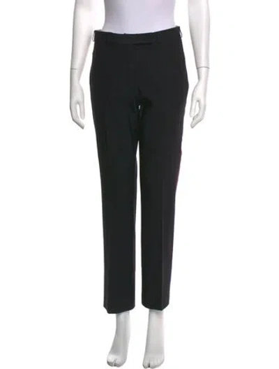 Pre-owned Etro Wool Straight Leg Pants In Black