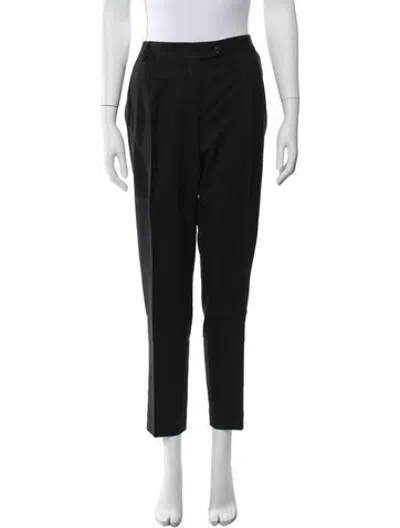 Pre-owned Etro Wool Straight Leg Pants In Black