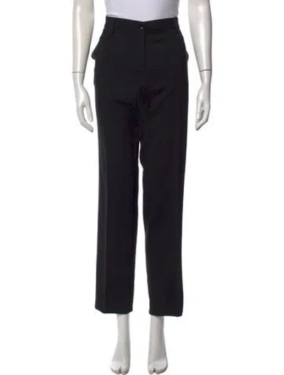 Pre-owned Etro Wool Straight Leg Pants In Blue