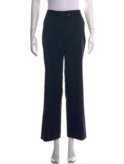 Pre-owned Etro Wool Straight Leg Pants In Blue