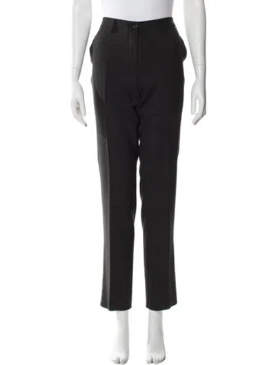 Pre-owned Etro Wool Straight Leg Pants In Brown