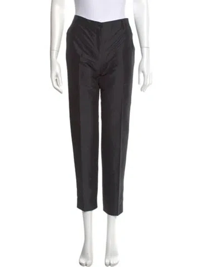 Pre-owned Etro Wool Straight Leg Pants In Gray