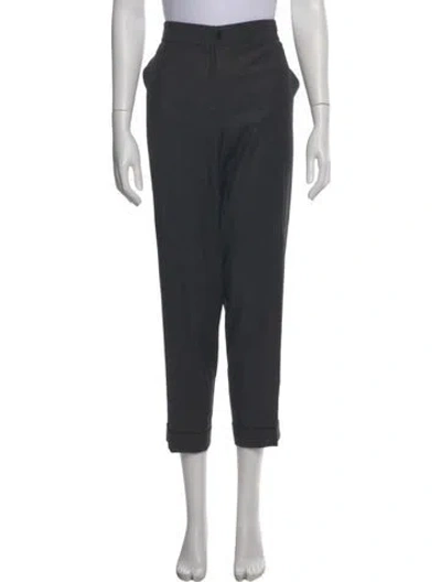 Pre-owned Etro Wool Straight Leg Pants In Gray