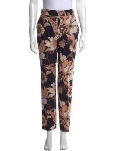 Pre-owned Etro Wool Straight Leg Pants In Multicolor
