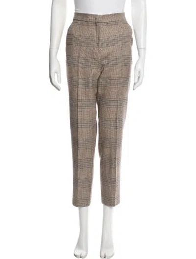 Pre-owned Etro Wool Straight Leg Pants In Neutral