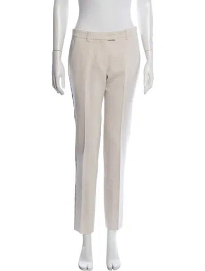 Pre-owned Etro Wool Straight Leg Pants In Neutrals