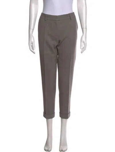 Pre-owned Etro Wool Straight Leg Pants In Neutrals