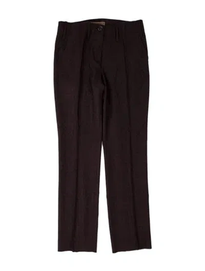 Pre-owned Etro Wool Straight Leg Pants In Purple