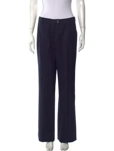 Pre-owned Etro Wool Straight Leg Pants In Purple
