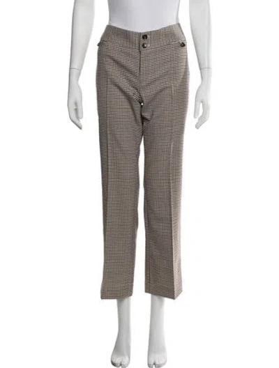 Pre-owned Etro Wool Straight Leg Pants In Red