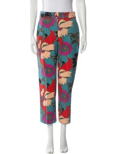 Pre-owned Etro Wool Straight Leg Pants W/ Tags In Blue