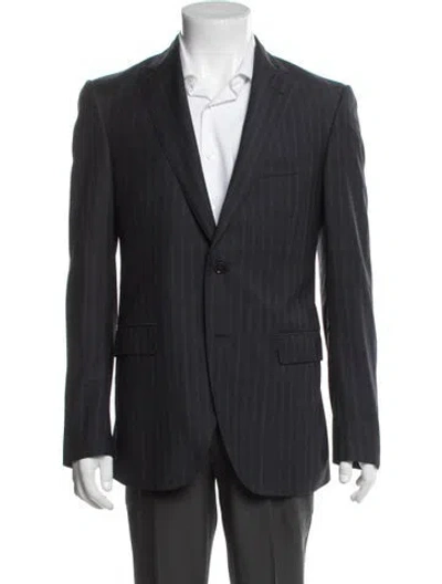 Pre-owned Etro Wool Striped Blazer In Blue